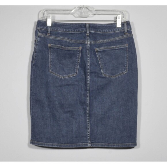 Talbots Denim Pencil Straight Knee Length Skirt Size 6P - Picture 2 of 4